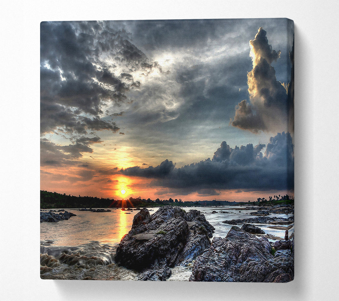 A Canvas Print of Sunset Storm Canvas Print