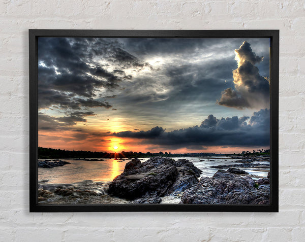 Sunset Storm Framed Print