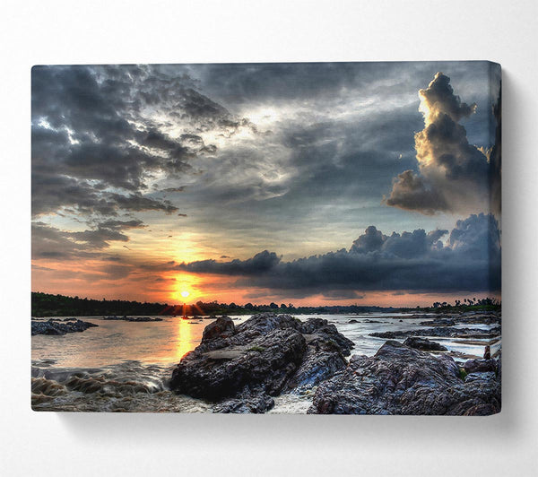  A Canvas Print of Sunset Storm Canvas Print