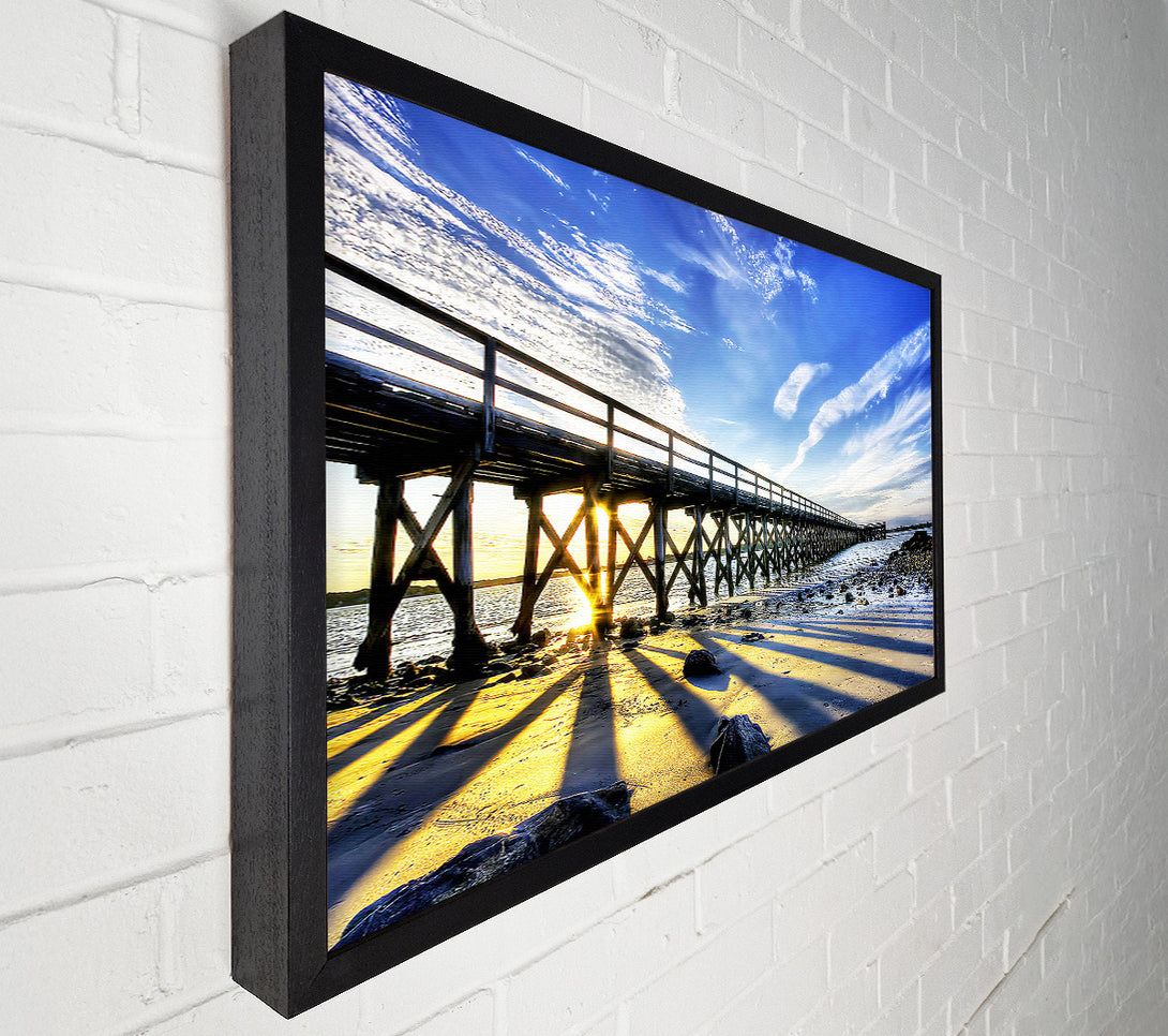  A Canvas Print of Sun Peaks Through The Pier Canvas Art