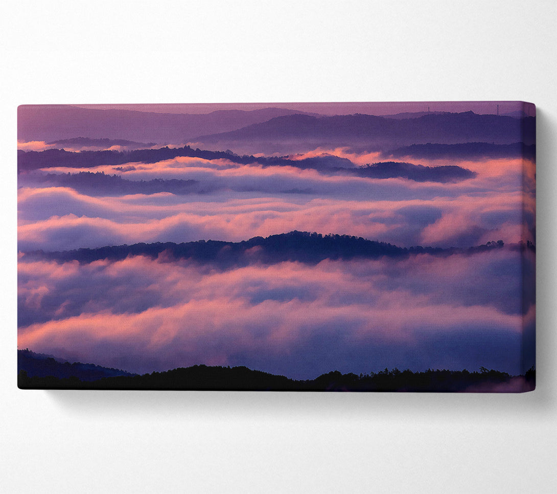  A Canvas Print of Sea Of Pink Clouds Canvas Wall Art