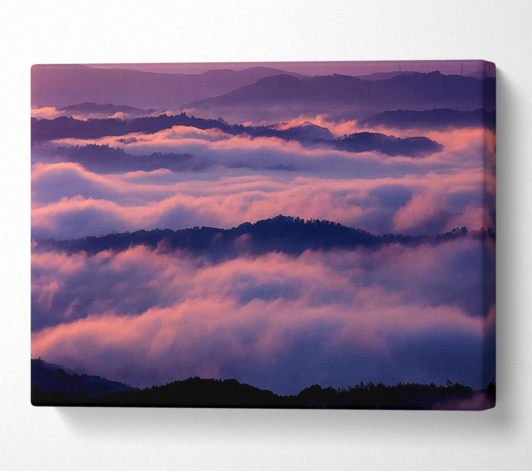  A Canvas Print of Sea Of Pink Clouds Canvas Wall Art