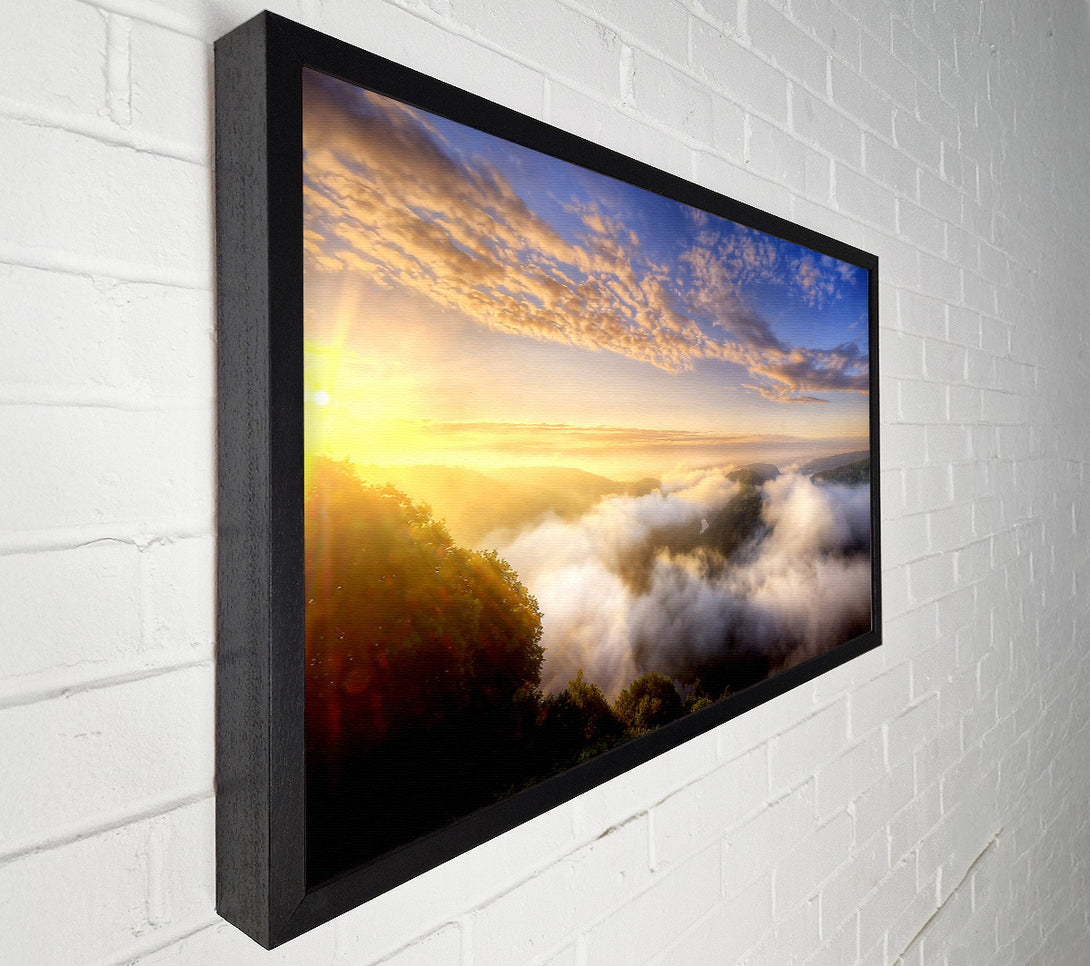  A Canvas Print of Morning Mist Over The Forest Canvas Print