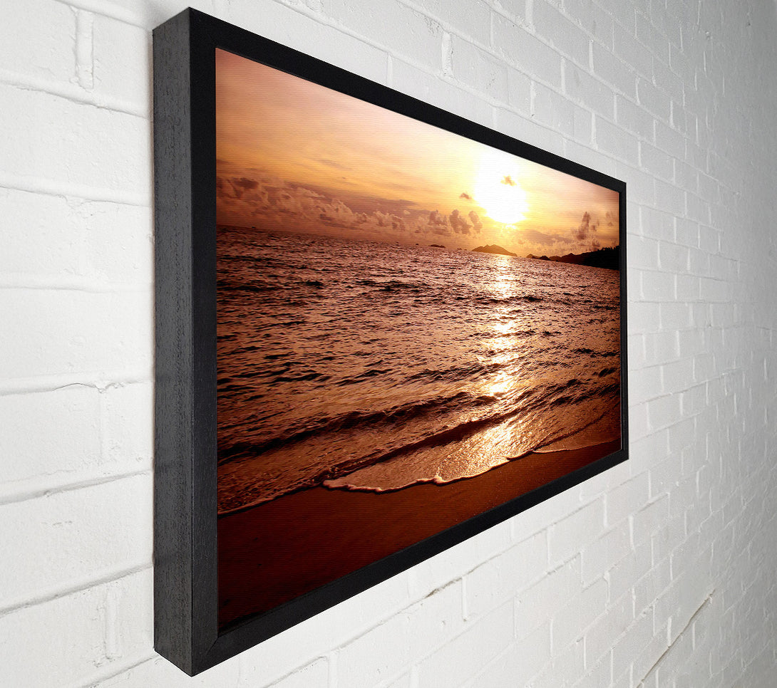  A Canvas Print of Sunset Beach Sparkle Canvas Print