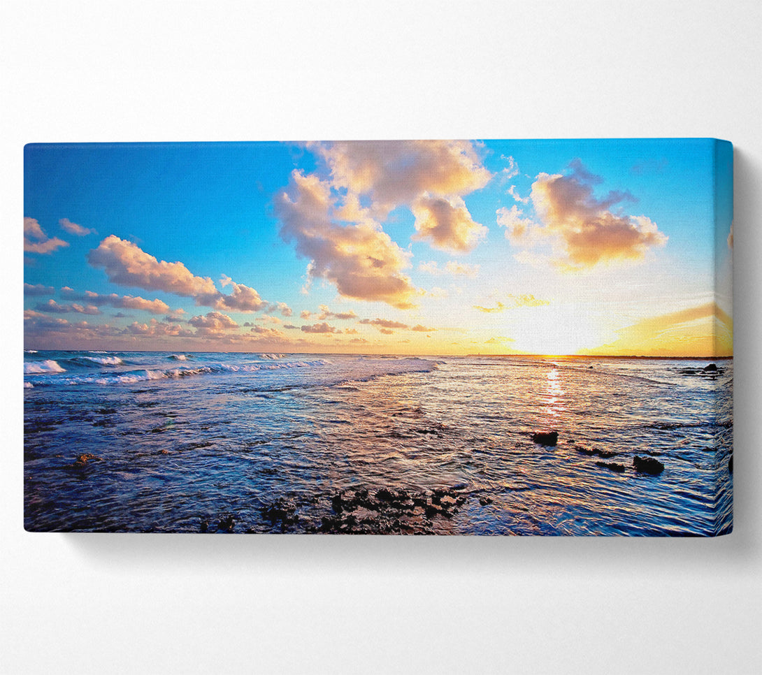  A Canvas Print of Clouds In The Sunset Sky Canvas Art