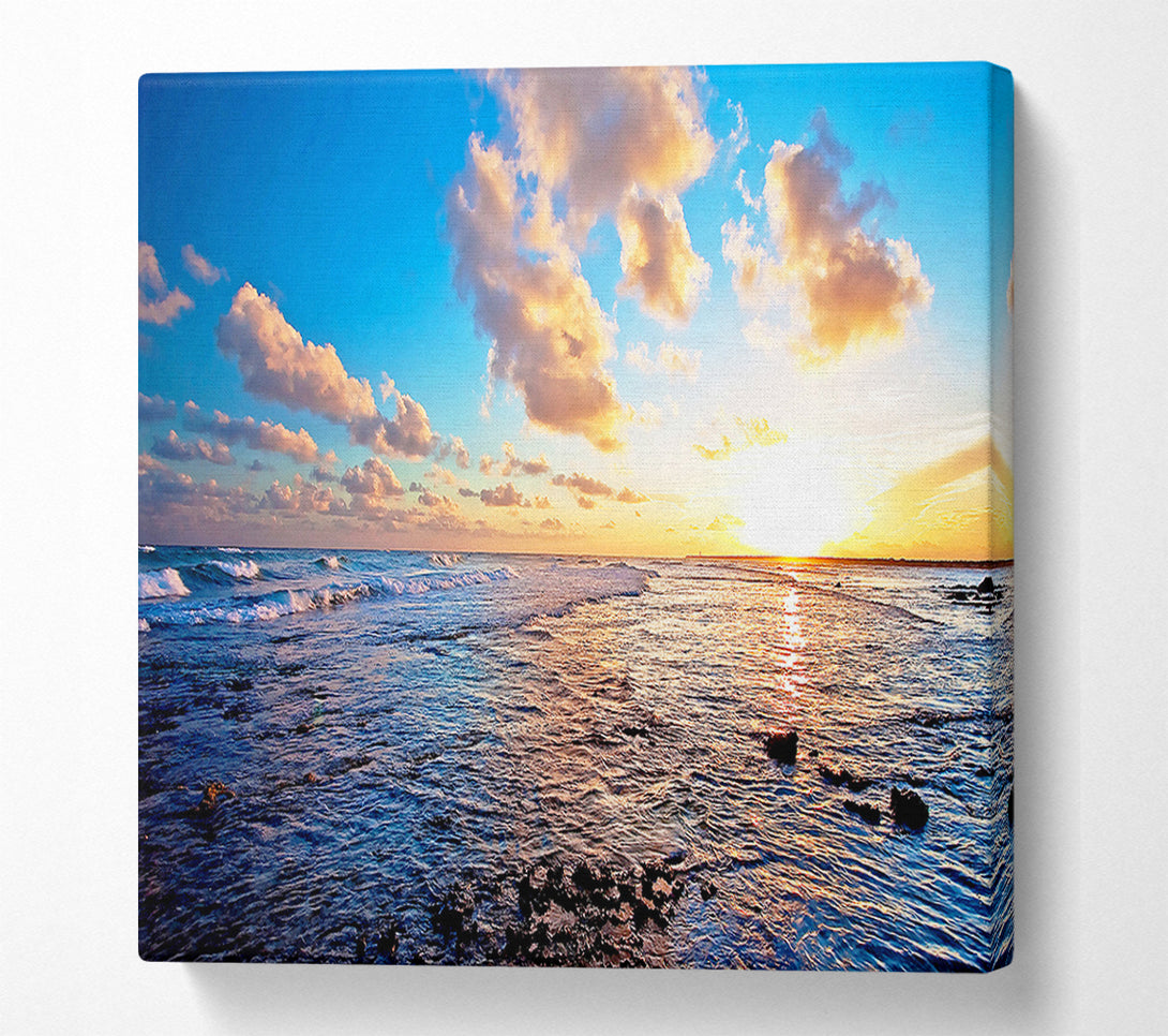  A Canvas Print of Clouds In The Sunset Sky Canvas Art