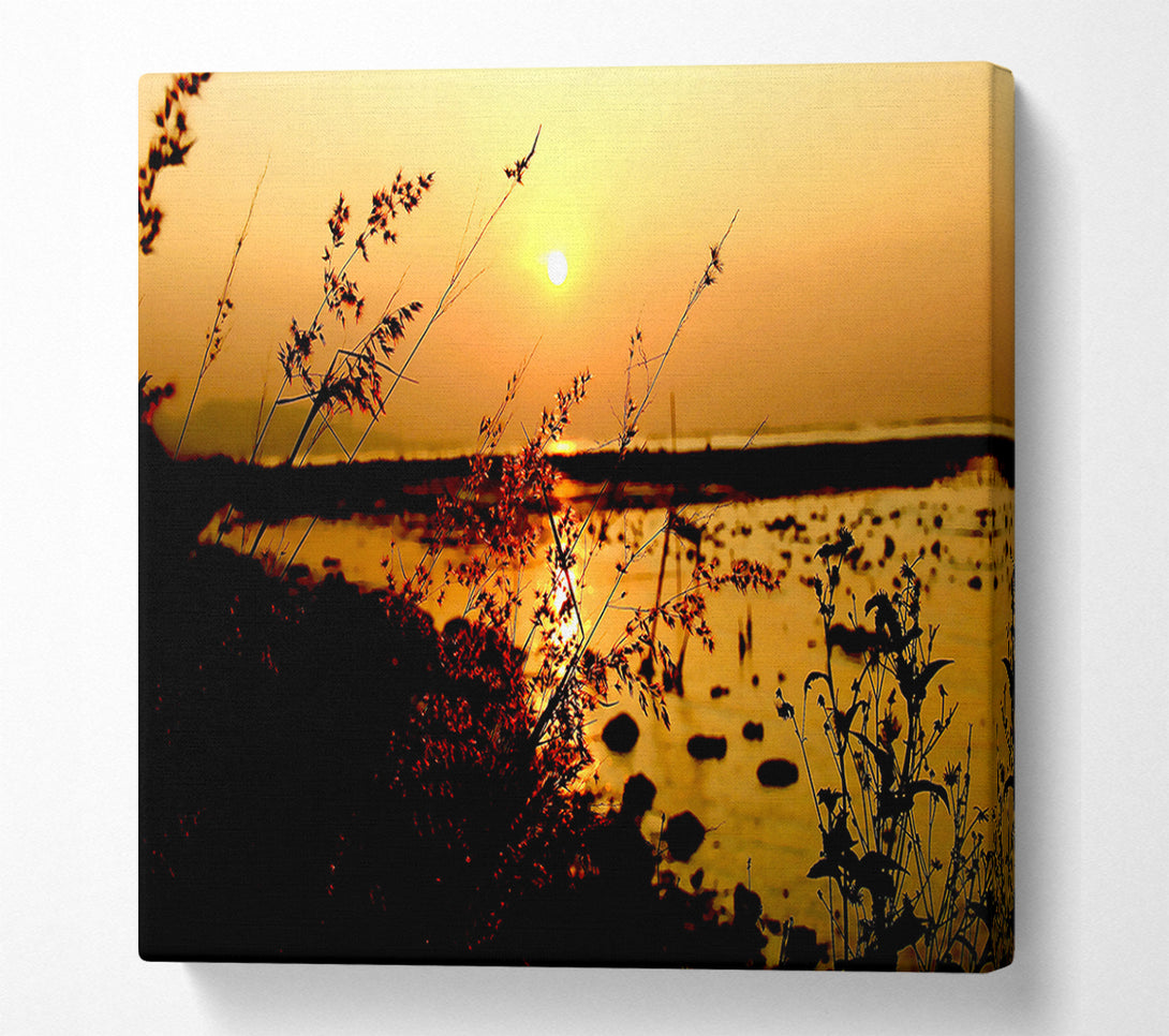  A Canvas Print of Sunset Ocean Down Canvas Print