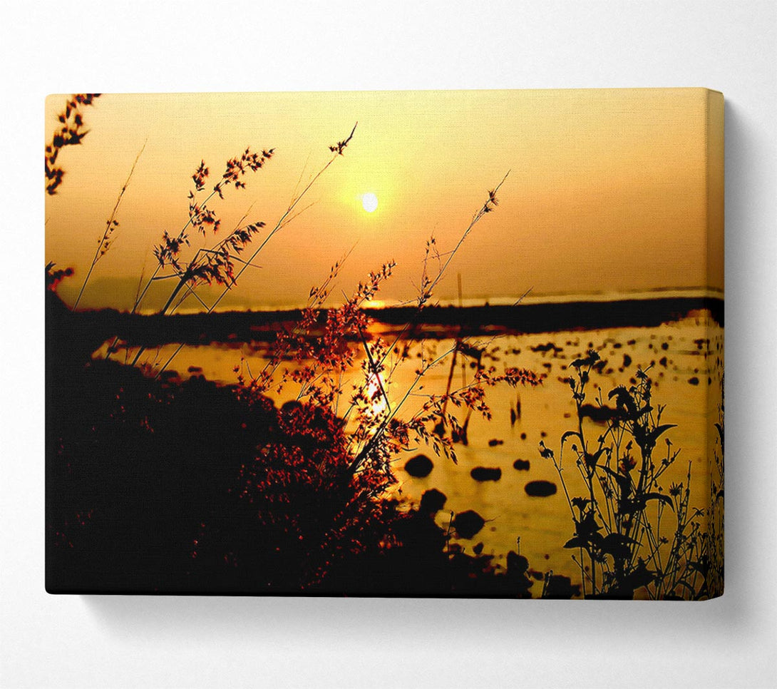  A Canvas Print of Sunset Ocean Down Canvas Print
