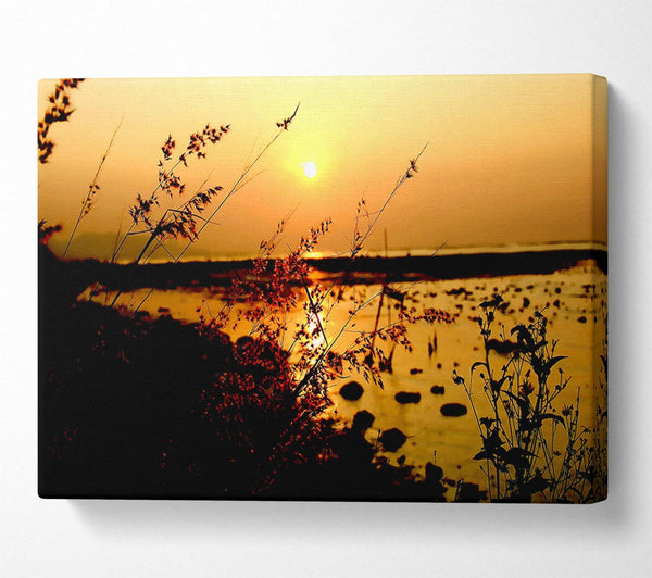  A Canvas Print of Sunset Ocean Down Canvas Print