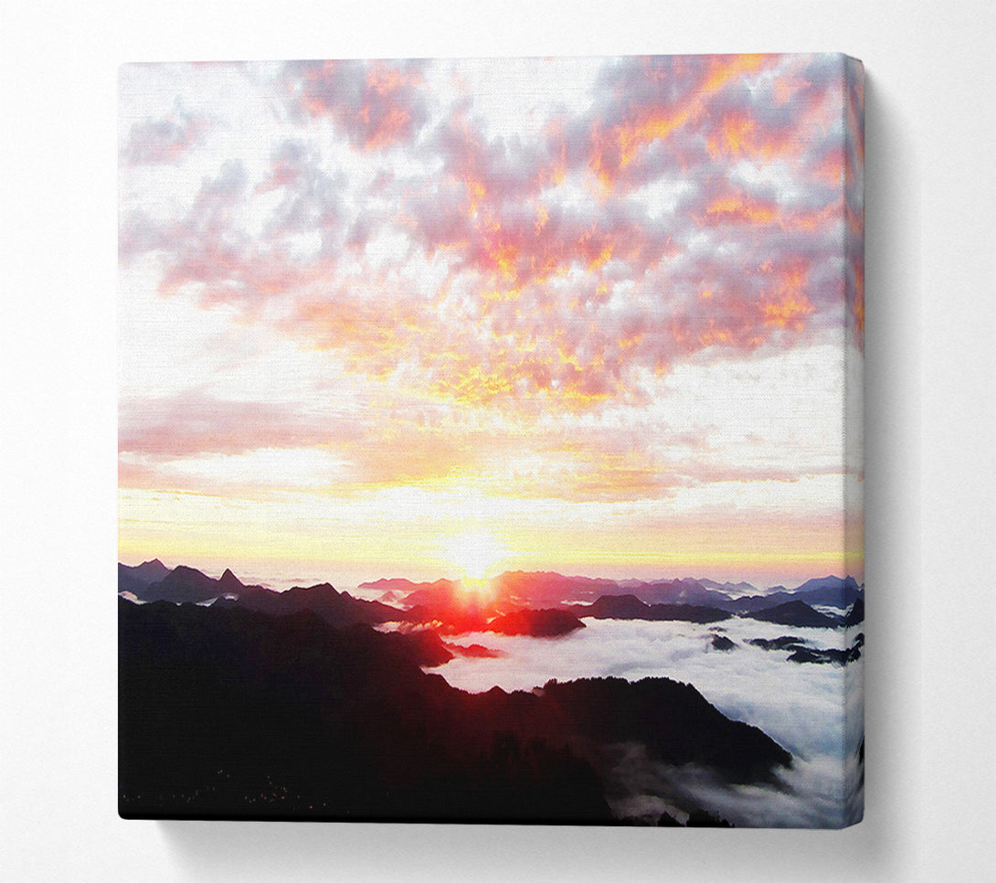 A Canvas Print of Sky Sunrise Ocean Canvas Print