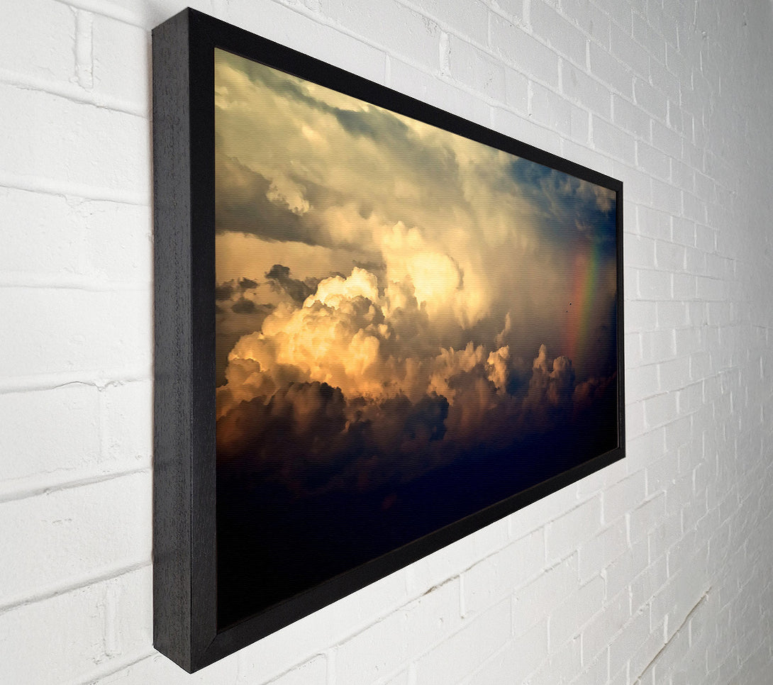 A Canvas Print of Storm Clouds And Rainbow Canvas Print