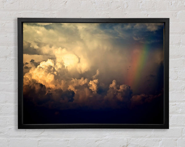 Storm Clouds And Rainbow Framed Print