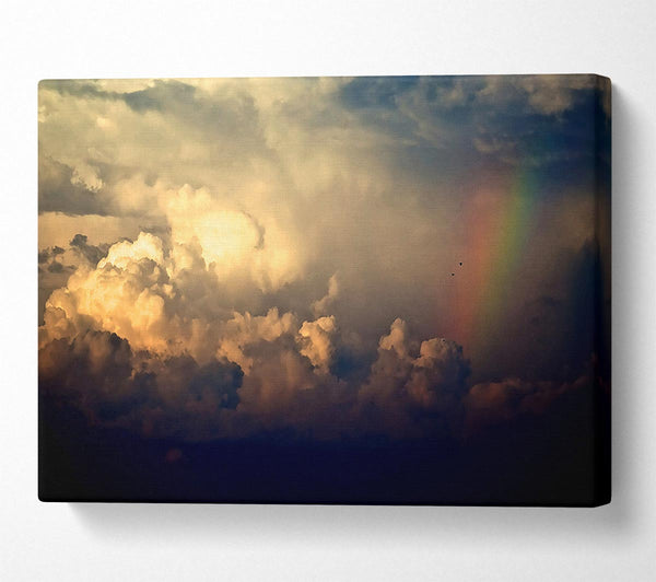  A Canvas Print of Storm Clouds And Rainbow Canvas Print