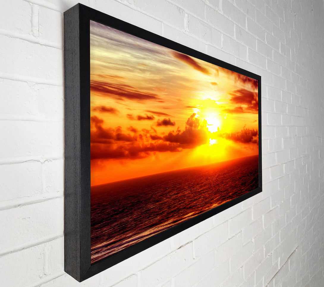  A Canvas Print of Sunrise Across The Sea Canvas Wall Art