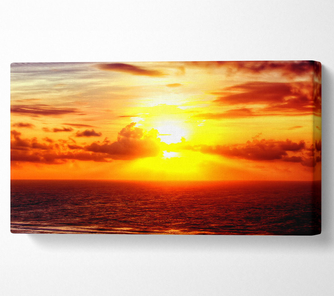  A Canvas Print of Sunrise Across The Sea Canvas Wall Art
