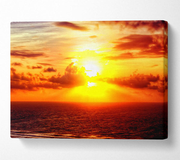  A Canvas Print of Sunrise Across The Sea Canvas Wall Art
