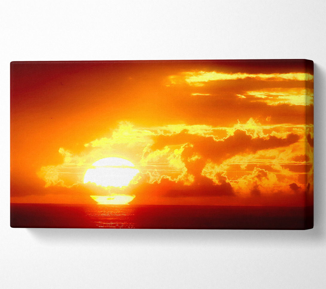  A Canvas Print of Marvelous Sunset Beach Canvas Wall Art