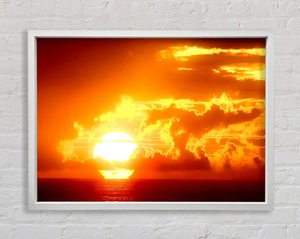 Marvelous Sunset Beach Framed Print
