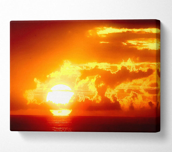  A Canvas Print of Marvelous Sunset Beach Canvas Wall Art