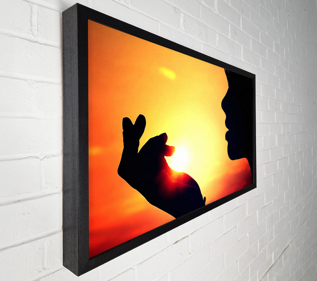  A Canvas Print of The Sun In Her Palm Canvas Wall Art