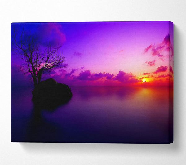  A Canvas Print of Sun Set Maldives Canvas Print