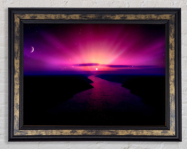 Morning Purple Sunrise Framed Print
