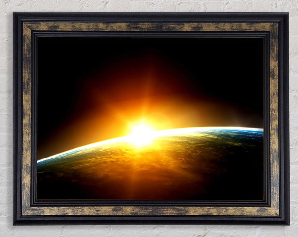 Sunrise Over The Earth Framed Print