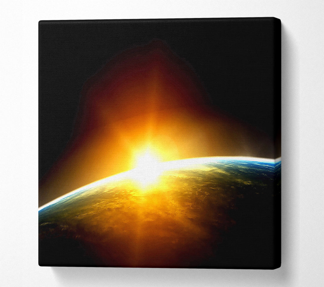 A Canvas Print of Sunrise Over The Earth Canvas Wall Art