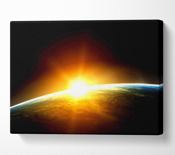  A Canvas Print of Sunrise Over The Earth Canvas Wall Art