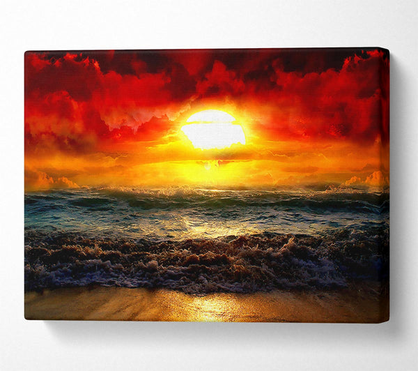  A Canvas Print of The Perfect Red Sunrise Canvas Art