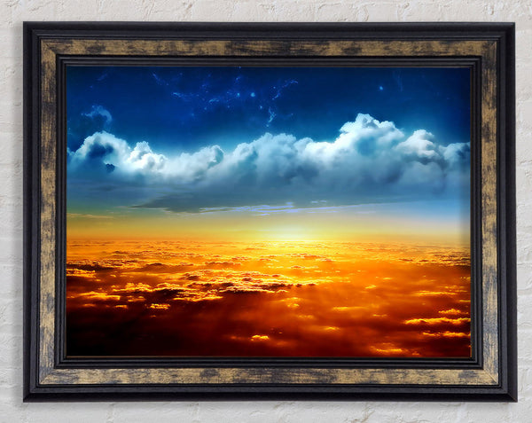 On The Clouds Framed Print