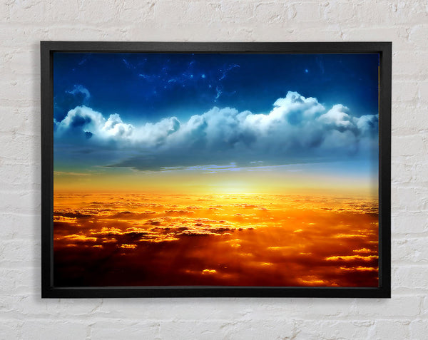 On The Clouds Framed Print