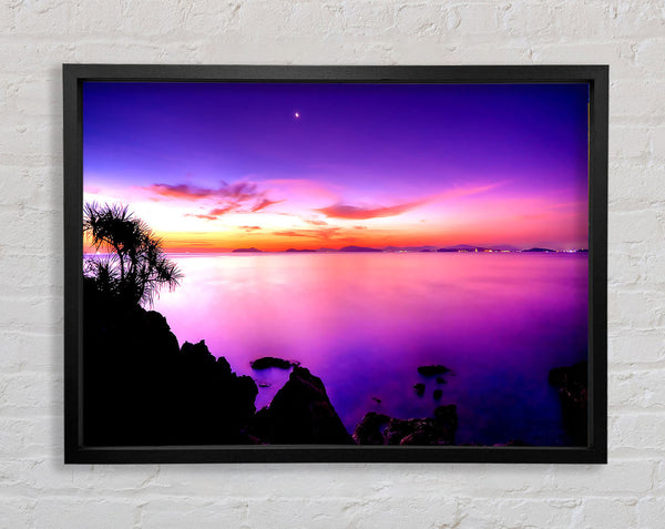 Sunset Moon Framed Print
