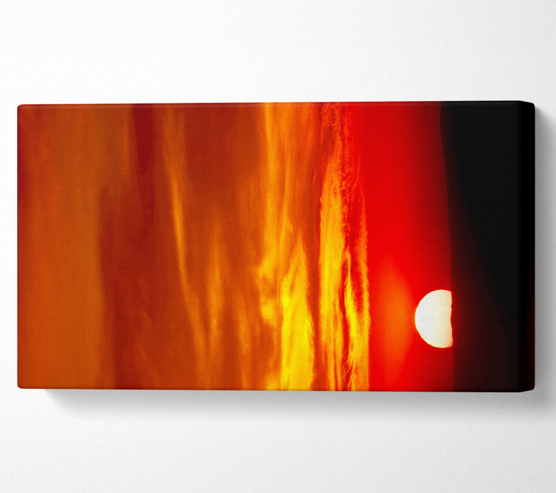  A Canvas Print of As The Sun Falls In The Stunning Golden Sky Canvas Print