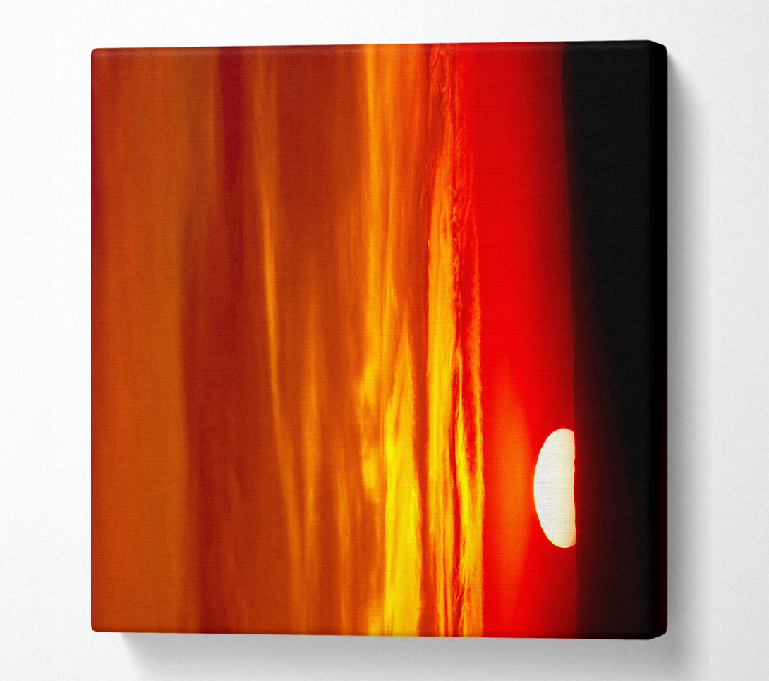  A Canvas Print of As The Sun Falls In The Stunning Golden Sky Canvas Print