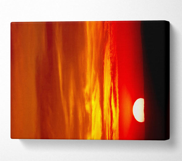  A Canvas Print of As The Sun Falls In The Stunning Golden Sky Canvas Print