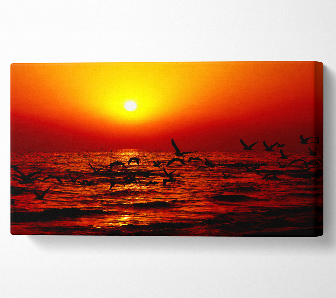  A Canvas Print of Red Ocean Flight Canvas Art