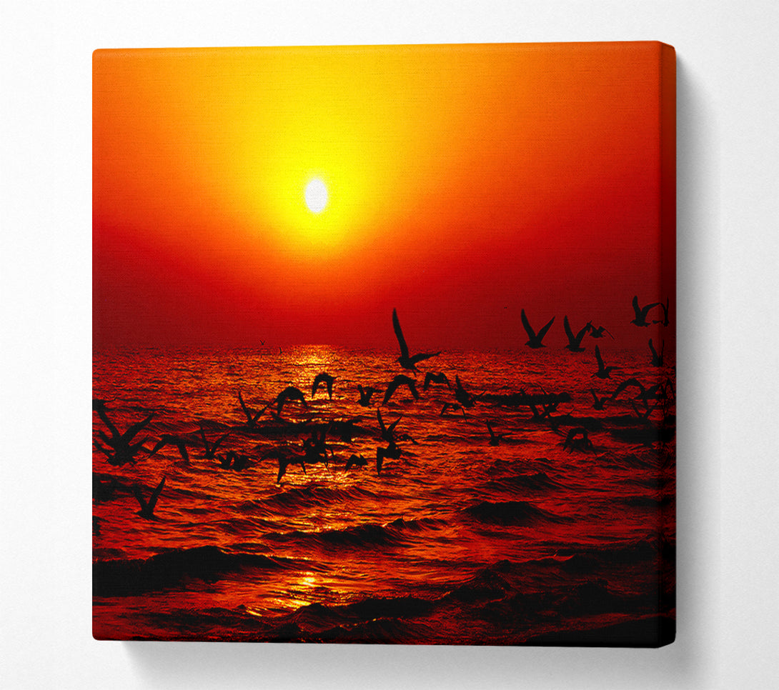  A Canvas Print of Red Ocean Flight Canvas Art