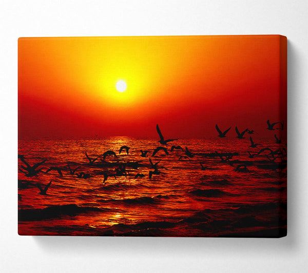  A Canvas Print of Red Ocean Flight Canvas Art
