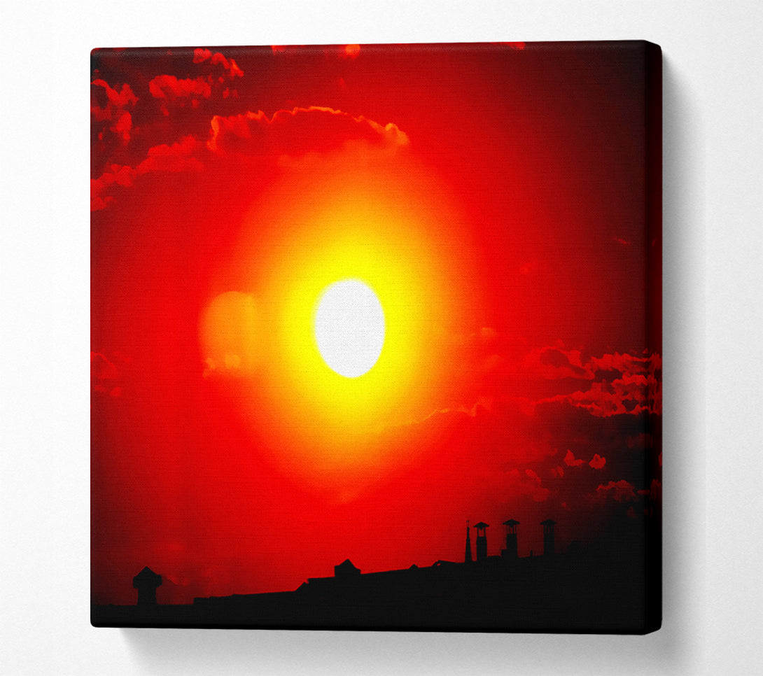  A Canvas Print of The Energy Of The Red Sun Canvas Art