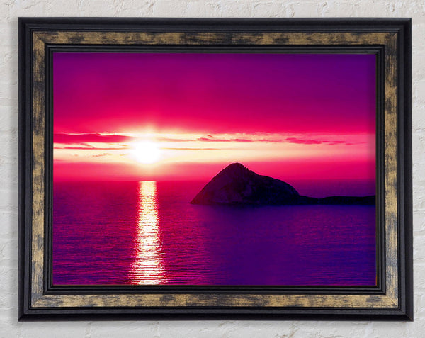 The Sun Across The Ocean Sky Framed Print