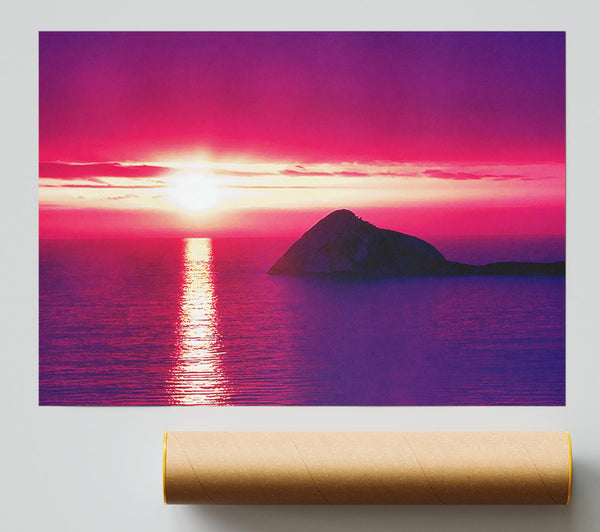 The Sun Across The Ocean Sky Poster