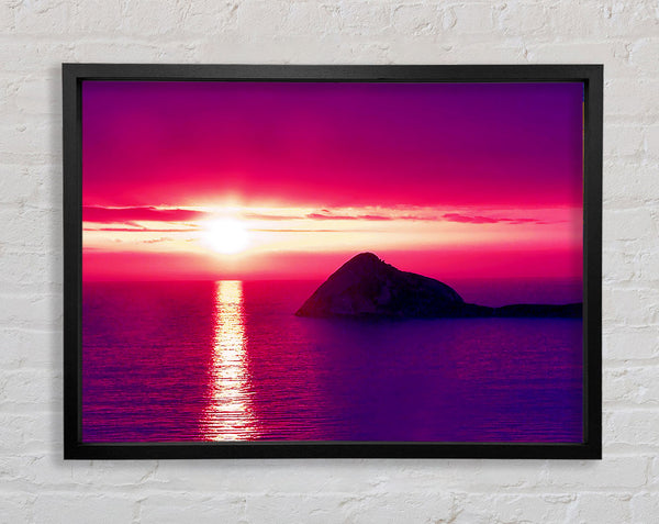 The Sun Across The Ocean Sky Framed Print