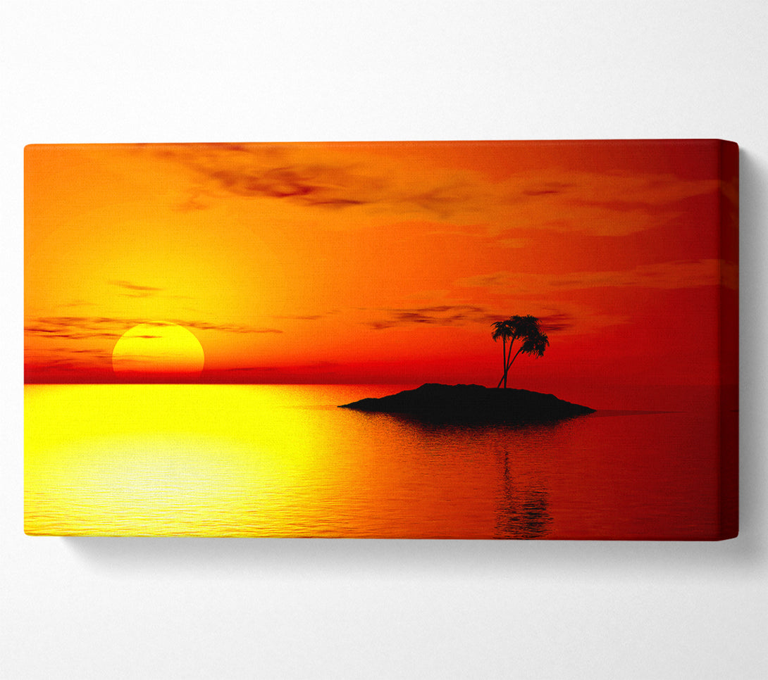  A Canvas Print of Stunning Golden Sunset Canvas Print