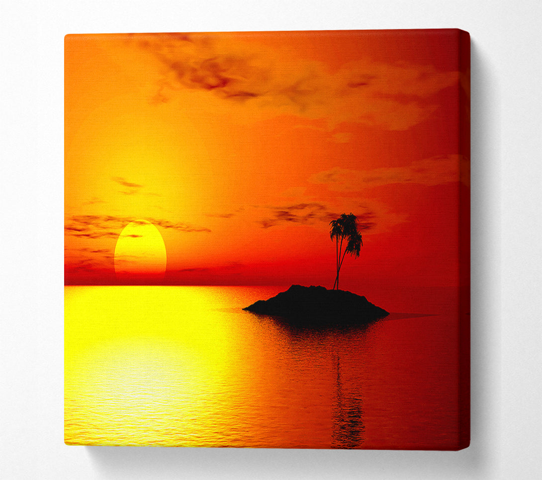  A Canvas Print of Stunning Golden Sunset Canvas Print