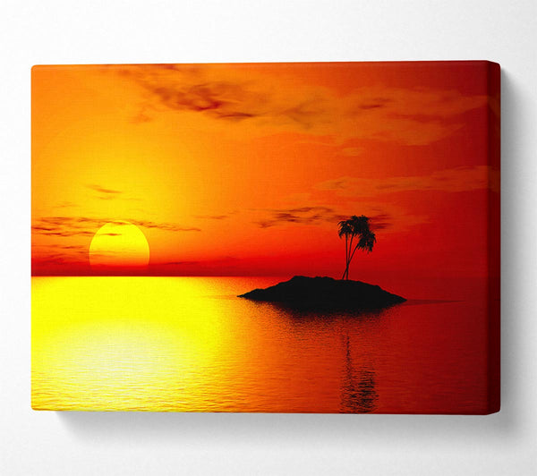  A Canvas Print of Stunning Golden Sunset Canvas Print