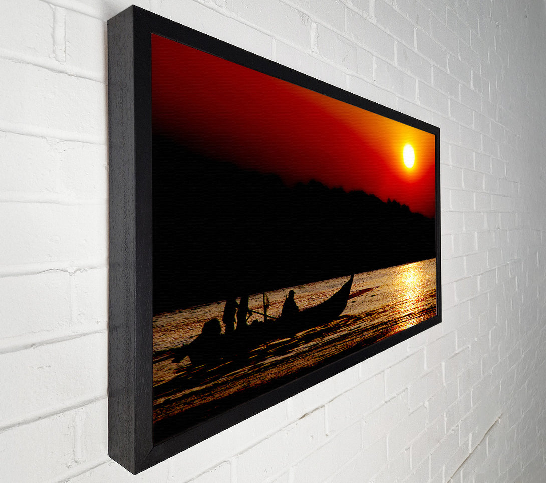  A Canvas Print of Fishing Under The Ocean Sun Canvas Art