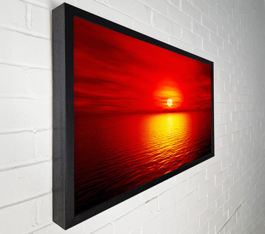  A Canvas Print of Red Skies Over The Golden Ocean Canvas Art