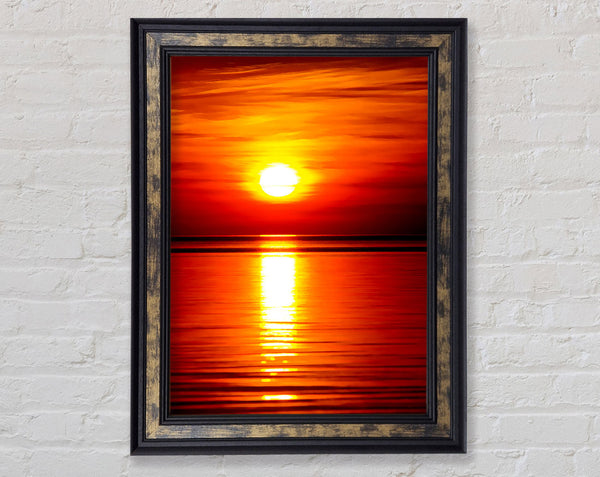 Reflections Of The Golden Sun Framed Print