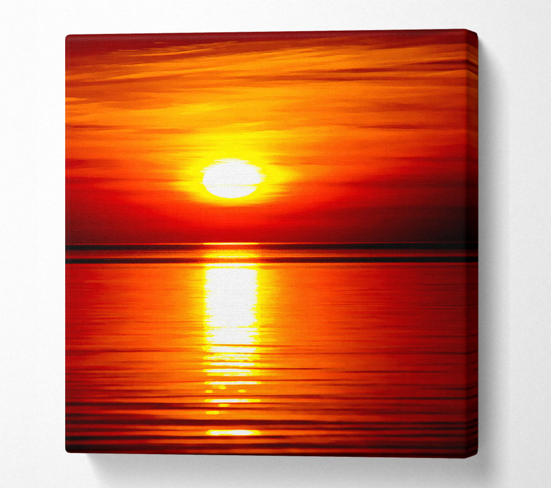  A Canvas Print of Reflections Of The Golden Sun Canvas Print